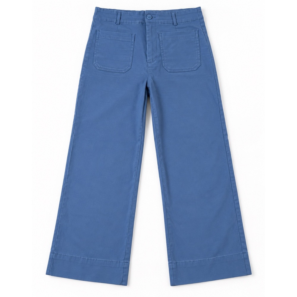 Bagatelle Collection Women Blue Wide Leg Utility Patch Pocket Pants Size 8